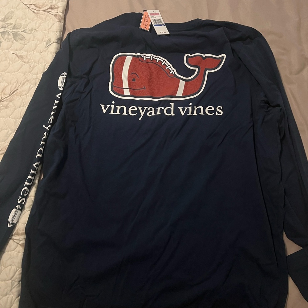 Vineyard Vines Blue Long Sleeve Whale Shirt